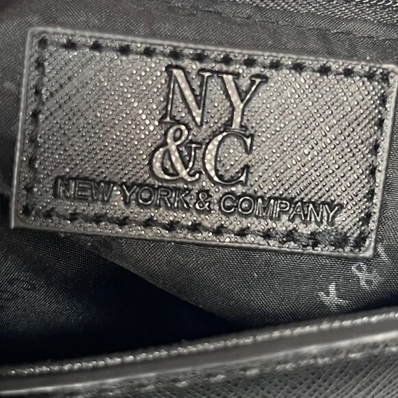 New York & Company Satchel Handbag Purse Adjustable Shoulder Strap Black - Picture 7 of 8